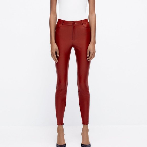 ZARA | Faux Leather Leggings - Picture 1 of 6